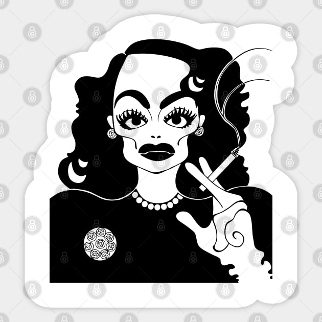 CLASSIC HOLLYWOOD FILM ACTRESS Sticker by cartoonistguy